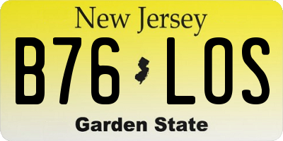 NJ license plate B76LOS