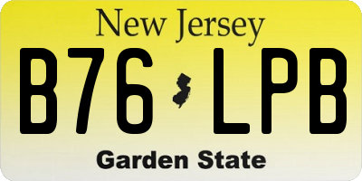 NJ license plate B76LPB