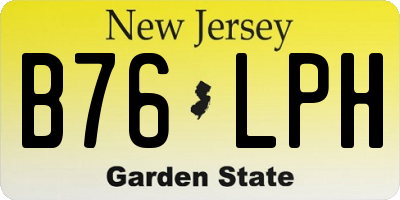 NJ license plate B76LPH