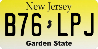NJ license plate B76LPJ