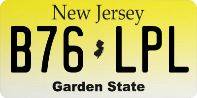 NJ license plate B76LPL