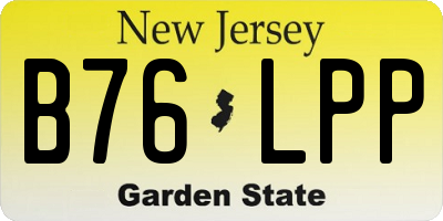 NJ license plate B76LPP