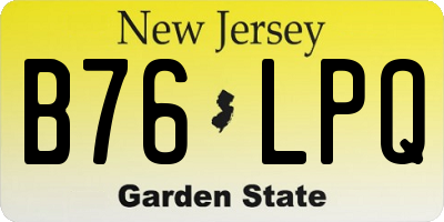 NJ license plate B76LPQ