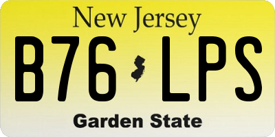 NJ license plate B76LPS