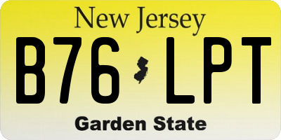 NJ license plate B76LPT