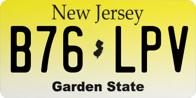 NJ license plate B76LPV