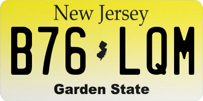 NJ license plate B76LQM