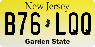 NJ license plate B76LQQ