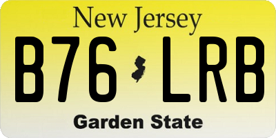 NJ license plate B76LRB