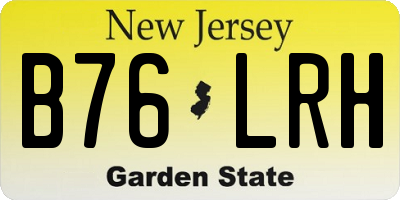 NJ license plate B76LRH
