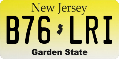 NJ license plate B76LRI