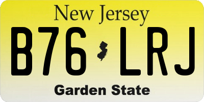 NJ license plate B76LRJ