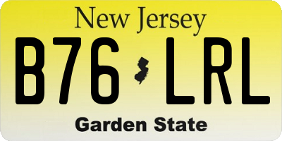 NJ license plate B76LRL