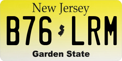 NJ license plate B76LRM