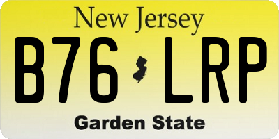 NJ license plate B76LRP