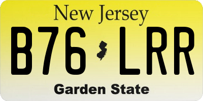 NJ license plate B76LRR