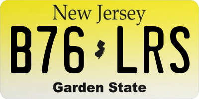 NJ license plate B76LRS
