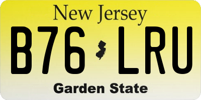 NJ license plate B76LRU