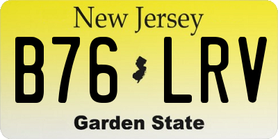 NJ license plate B76LRV