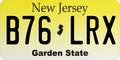 NJ license plate B76LRX