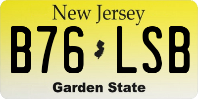 NJ license plate B76LSB
