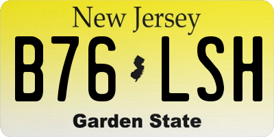 NJ license plate B76LSH