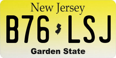 NJ license plate B76LSJ
