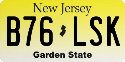 NJ license plate B76LSK