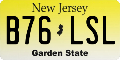 NJ license plate B76LSL
