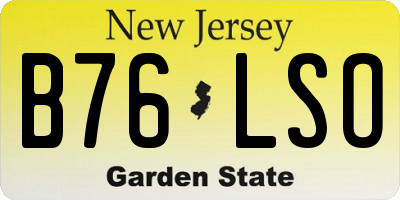 NJ license plate B76LSO