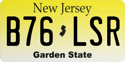 NJ license plate B76LSR