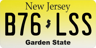 NJ license plate B76LSS