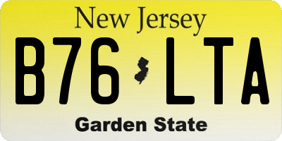NJ license plate B76LTA