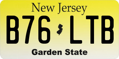 NJ license plate B76LTB