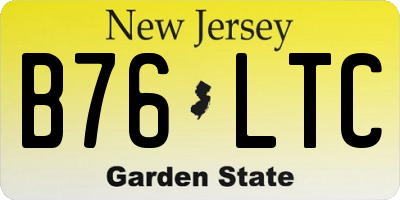 NJ license plate B76LTC