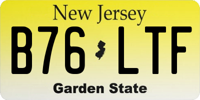 NJ license plate B76LTF