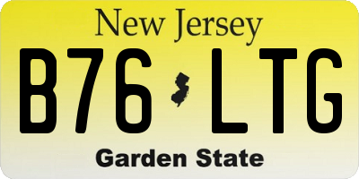 NJ license plate B76LTG