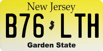 NJ license plate B76LTH