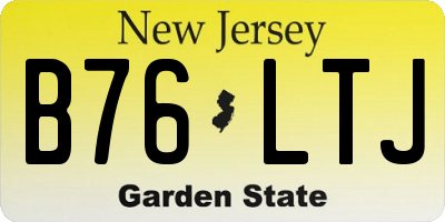 NJ license plate B76LTJ