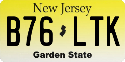NJ license plate B76LTK