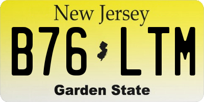 NJ license plate B76LTM