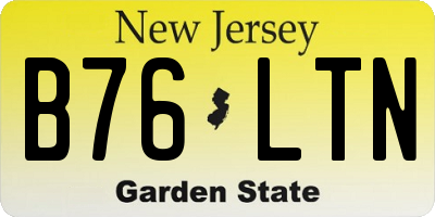 NJ license plate B76LTN