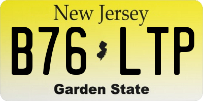 NJ license plate B76LTP