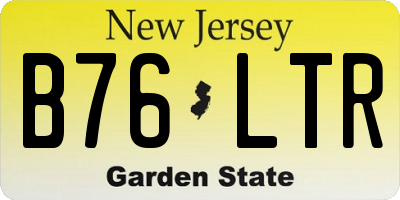 NJ license plate B76LTR