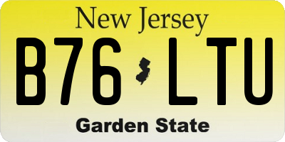 NJ license plate B76LTU