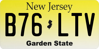 NJ license plate B76LTV