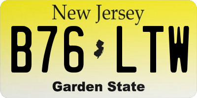 NJ license plate B76LTW