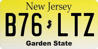 NJ license plate B76LTZ