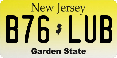 NJ license plate B76LUB