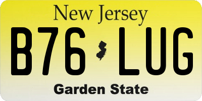 NJ license plate B76LUG